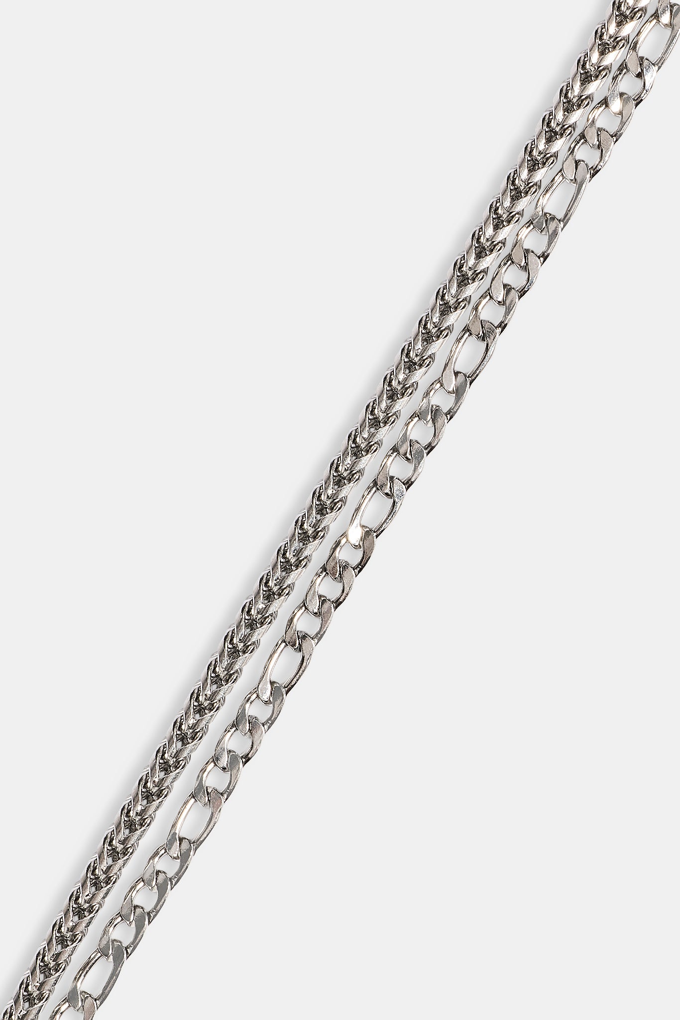 Doppeltes Figaro & Franco Armband - 3mm - Weiß
